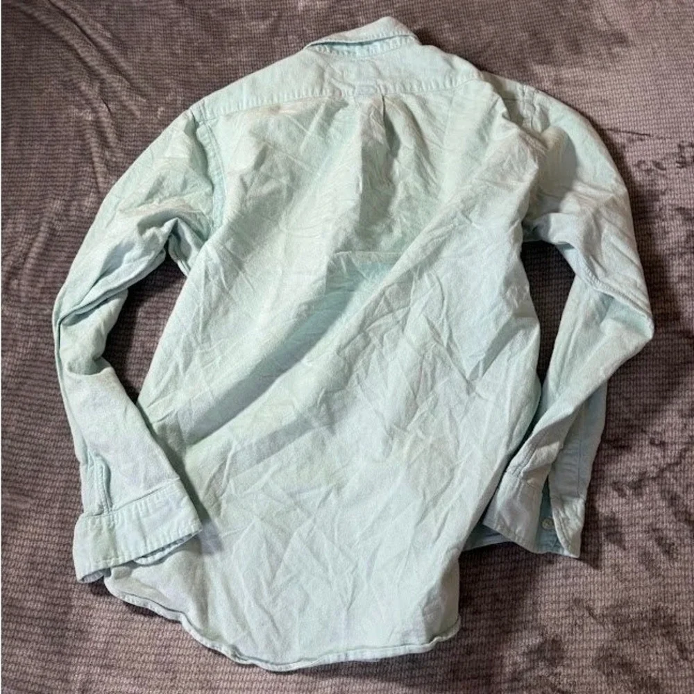 Ralph Lauren Mens Slim Fit Stretch Oxford Shirt Mint Green Long Sleeve LG